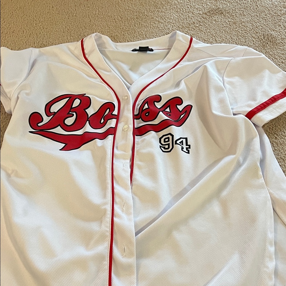 Women’s Boss Jersey by Love White and Red Apparel